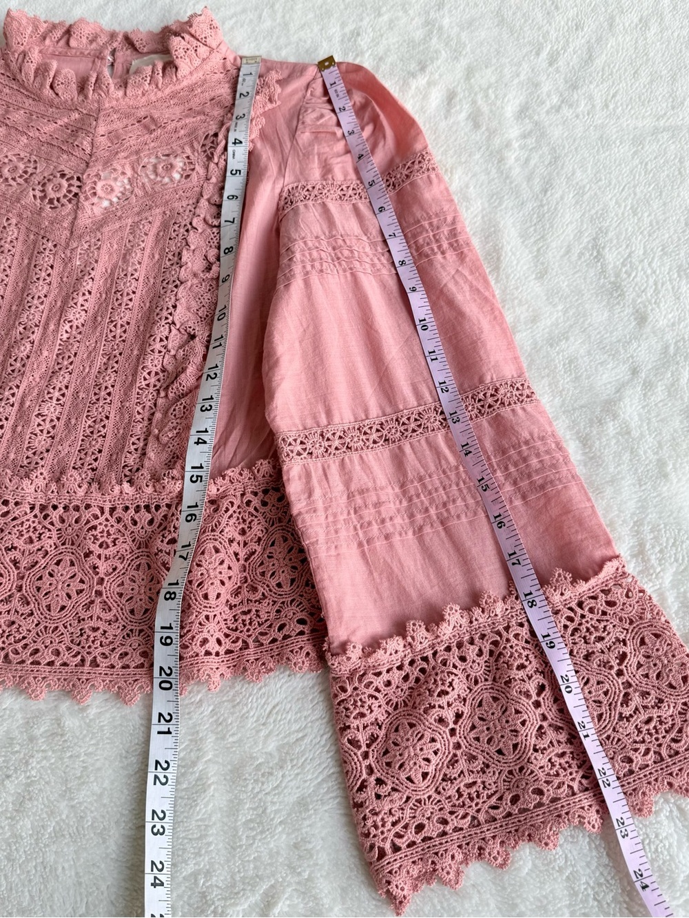 Sezane NWT Tomoe Rose Embroidered High Neck Long Sleeve Blouse FR 38 US S (6) - Picture 5 of 12